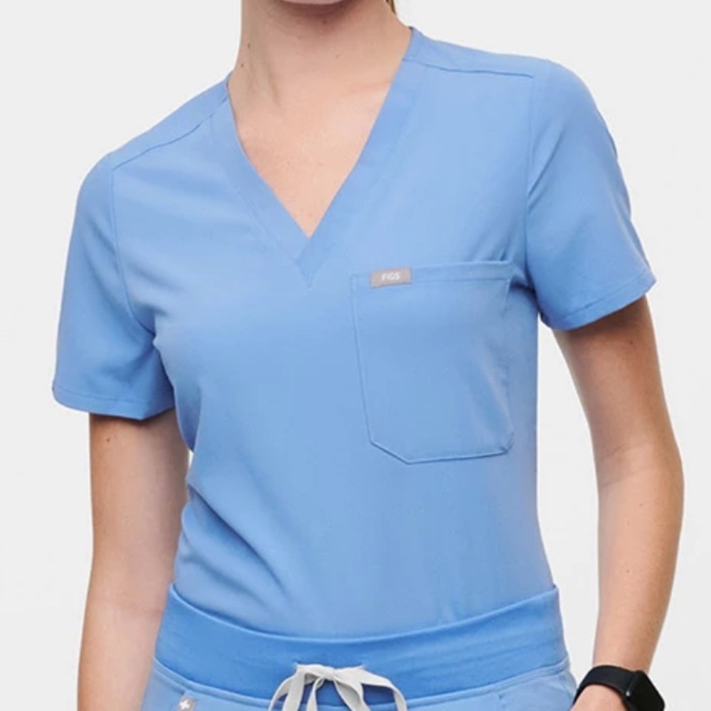 Figs Classic Ceil Blue Scrub Top